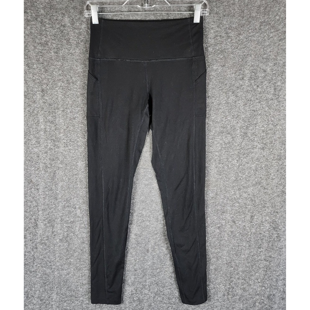 PINK Victoria's Secret Leggings Womens S Cozy Black High Waist Side Pockets
